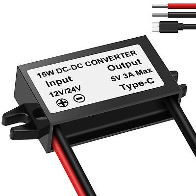15W DC-DC Step Down Buck Converter 12/24V to 5V/3A (Type C)