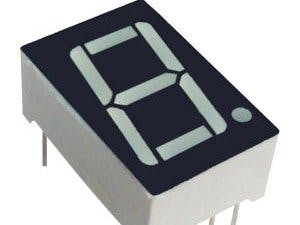 7 segments common cathode display