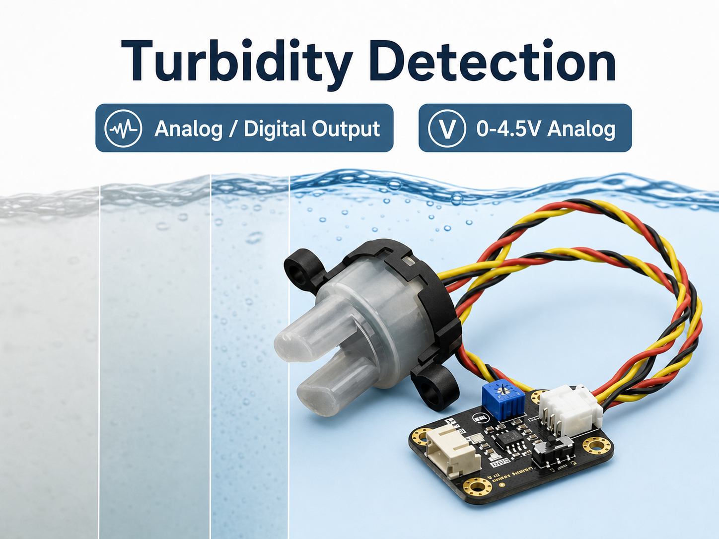 Gravity: Analog Turbidity Sensor for Arduino Gravity: Analog Turbidity Sensor for Arduino