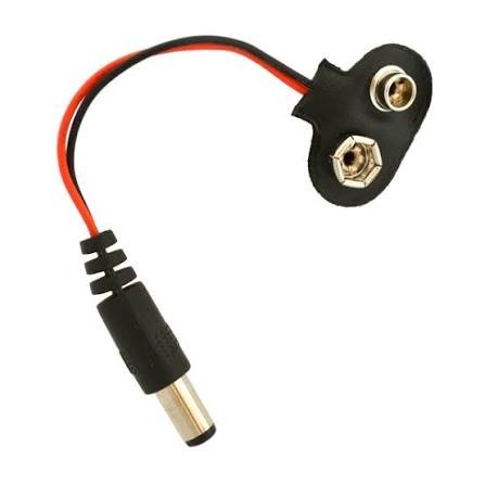 9v battery snap with DC jack